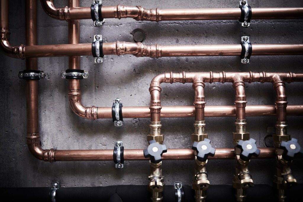 pipes of a home's water line
